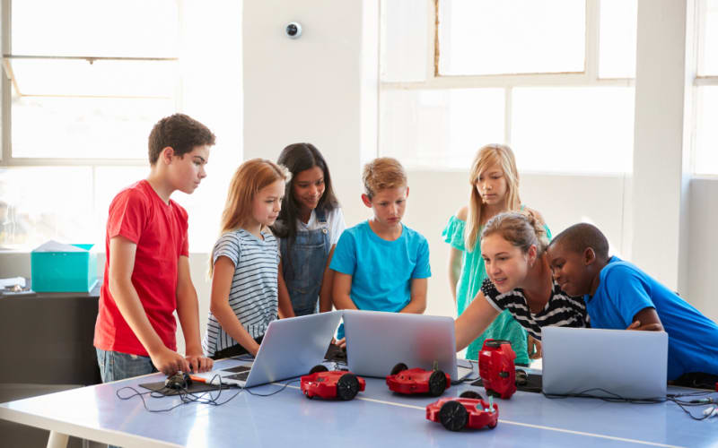 Students in a classroom